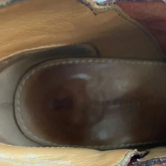 Anthropologie Schuler & Sons brown pebbled leather ankle booties Women’s size 8 - Picture 7 of 9